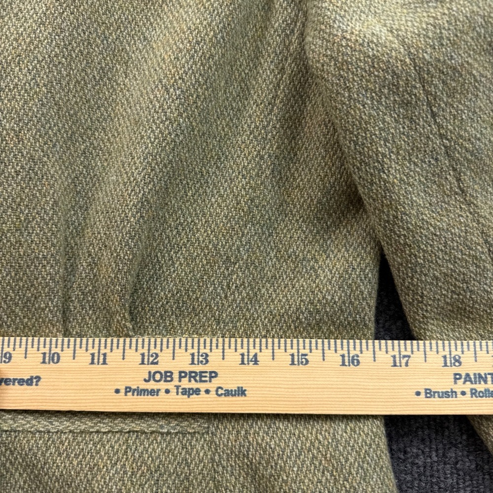 Lauren Ralph Lauren Blazer Womens 8P Green Wool Blend Tweed Equestrian Button - Picture 13 of 14